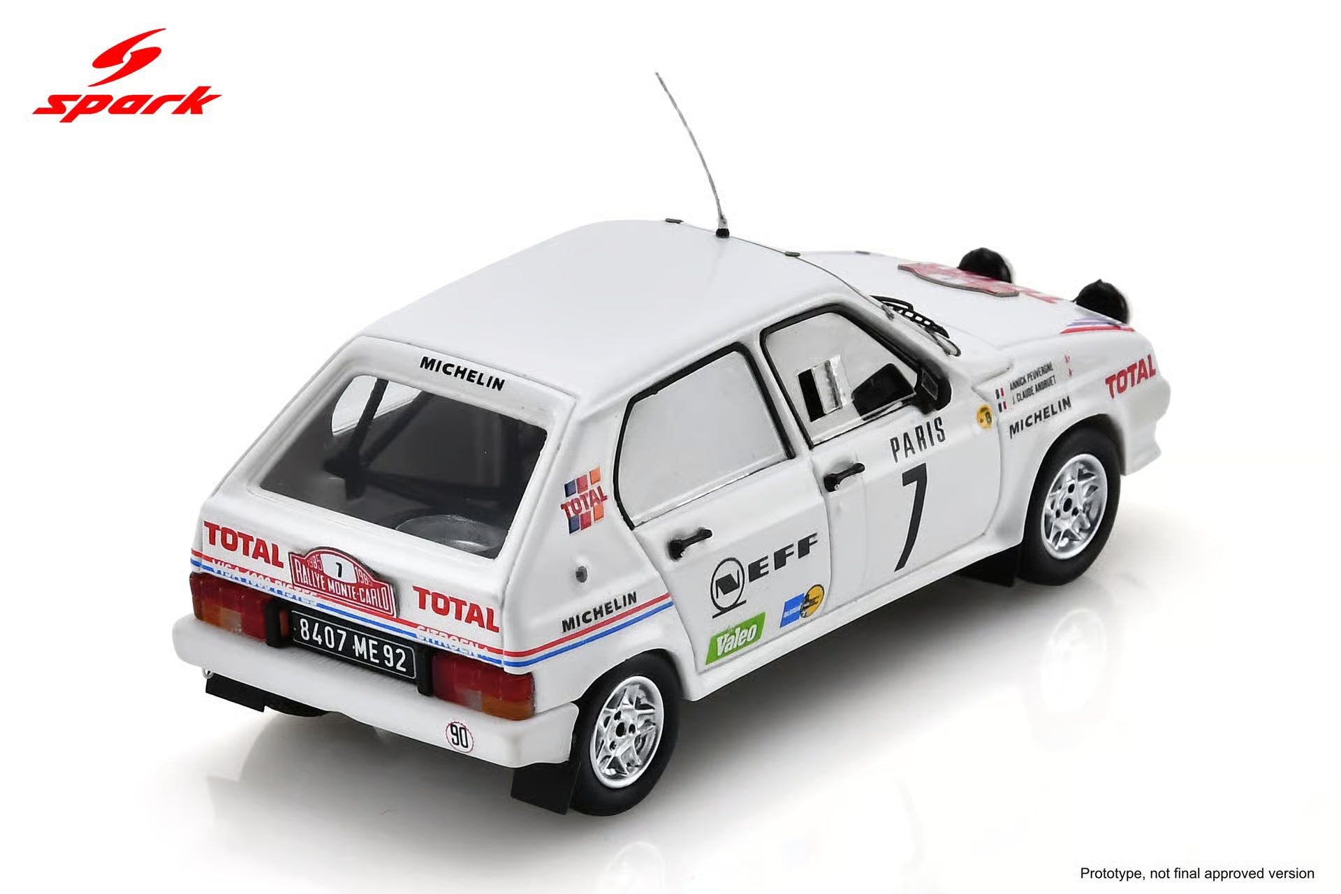 Pre-Order Citroën Visa 1000 Pistes No.7 8th Monte Carlo Rally 1985 J-C. Andruet - A. Peuvergne