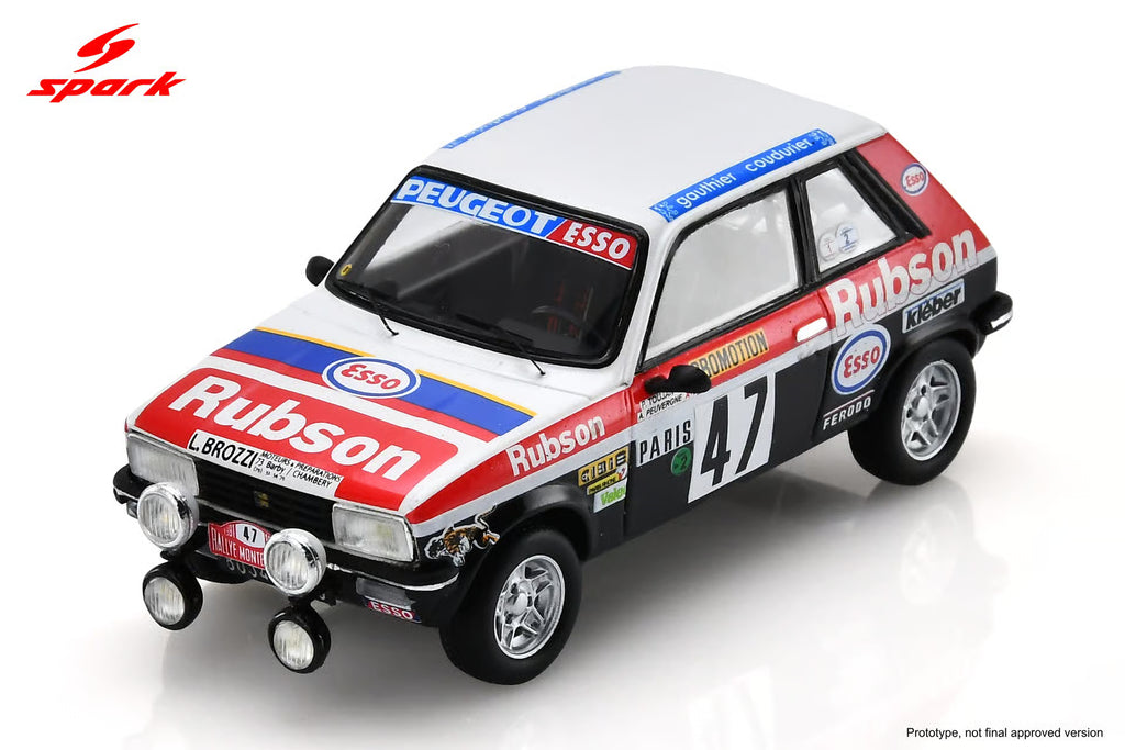 Pre-Order Peugeot 104 ZS No.47 18th Monte Carlo Rally 1981 P. Toujan - A. Peuvergne