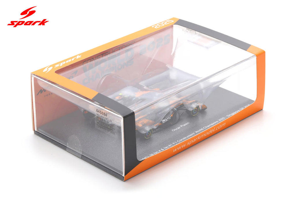 McLaren MCL39 No.4 & No.81 Formula 1 Constructors' Champion 2025 Lando Norris & Oscar Piastri