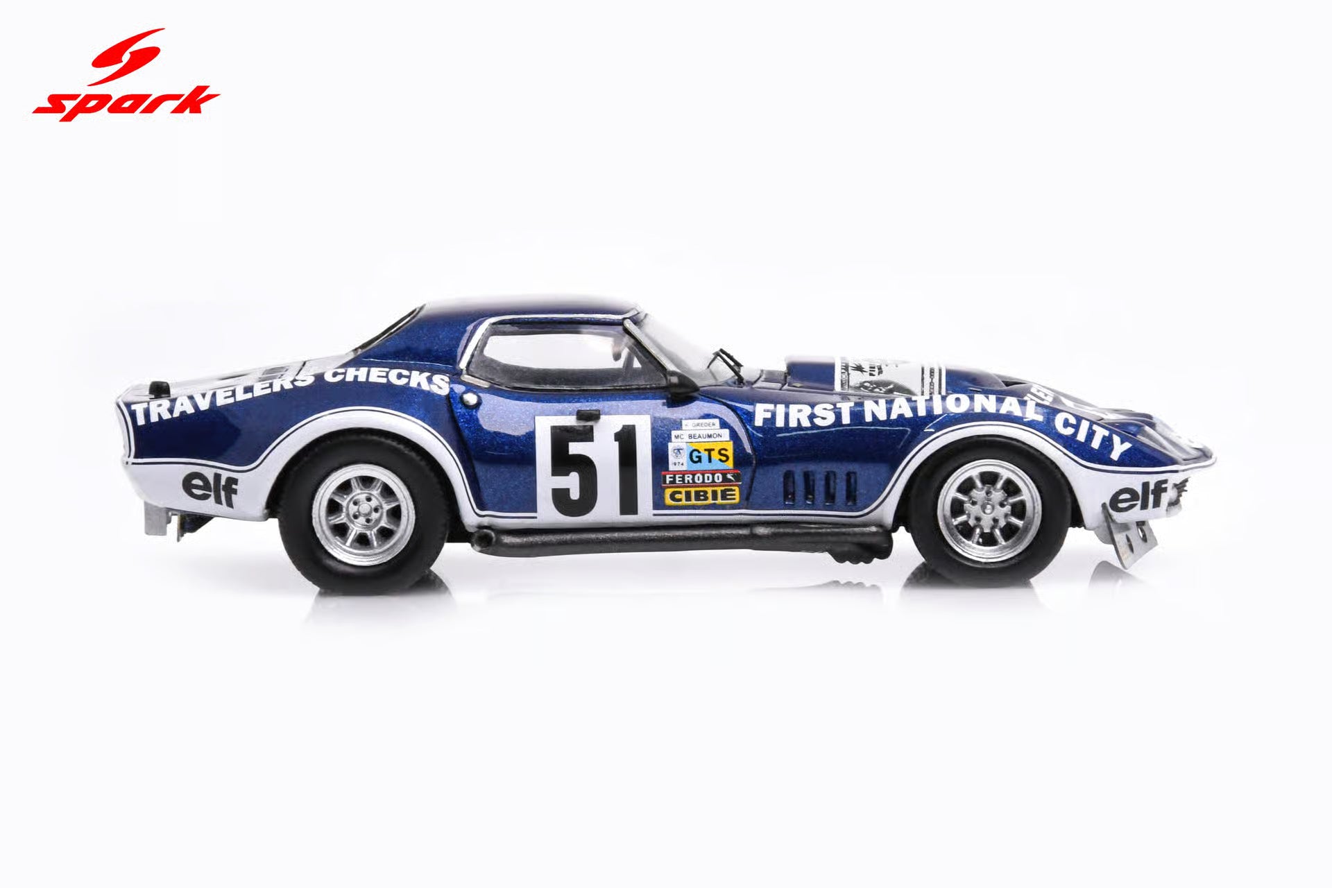 Chevrolet Corvette C3 No.51 18th 24H Le Mans 1974 H. Greder - M-C. Beaumont 1:43