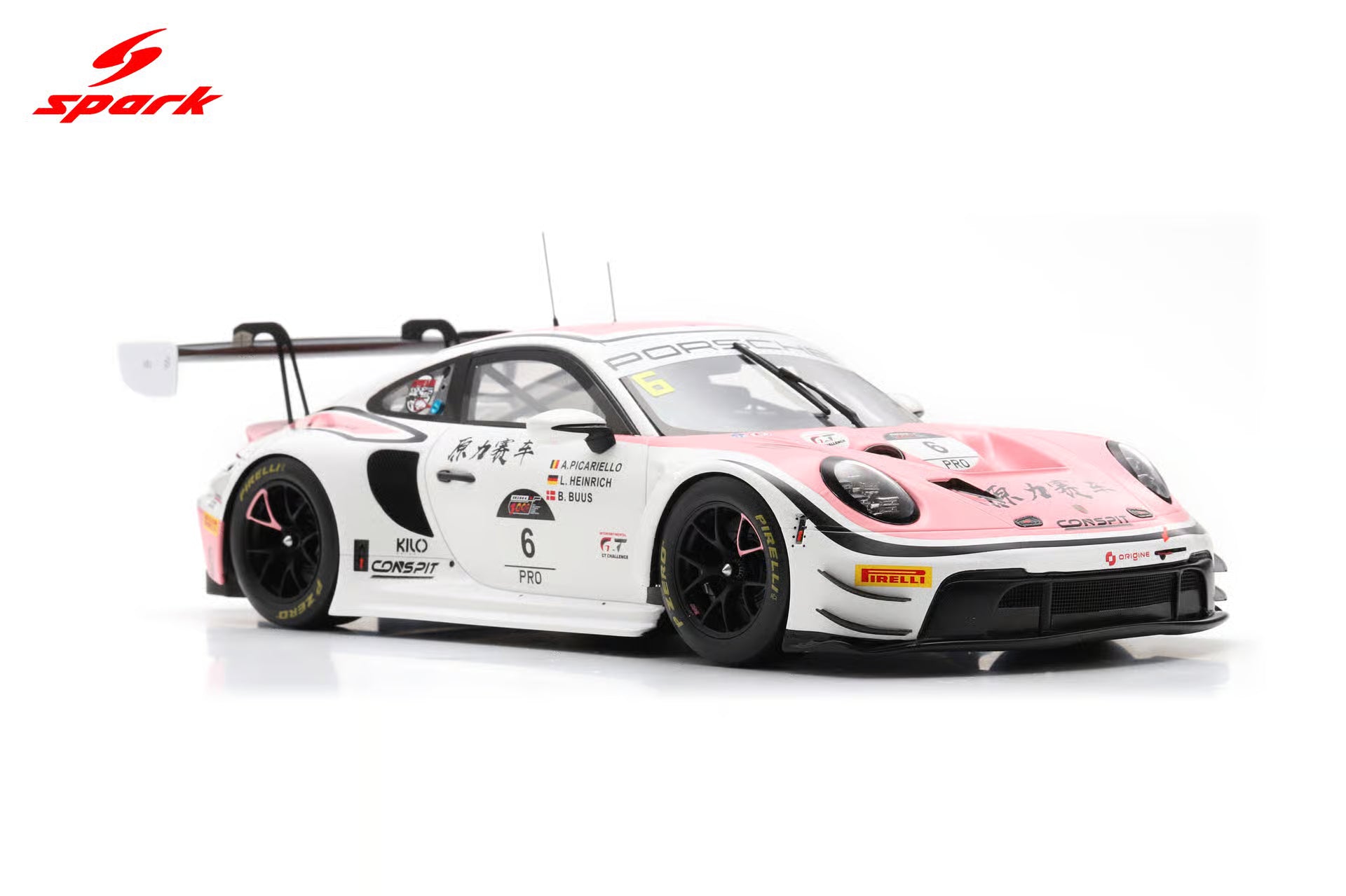 Pre-Order Porsche 911 GT3 R No.6 Origine Motorsport 5th Suzuka 1000km 2025 L. Heinrich - A. Picariello - B. Buus Limited 300 1:18