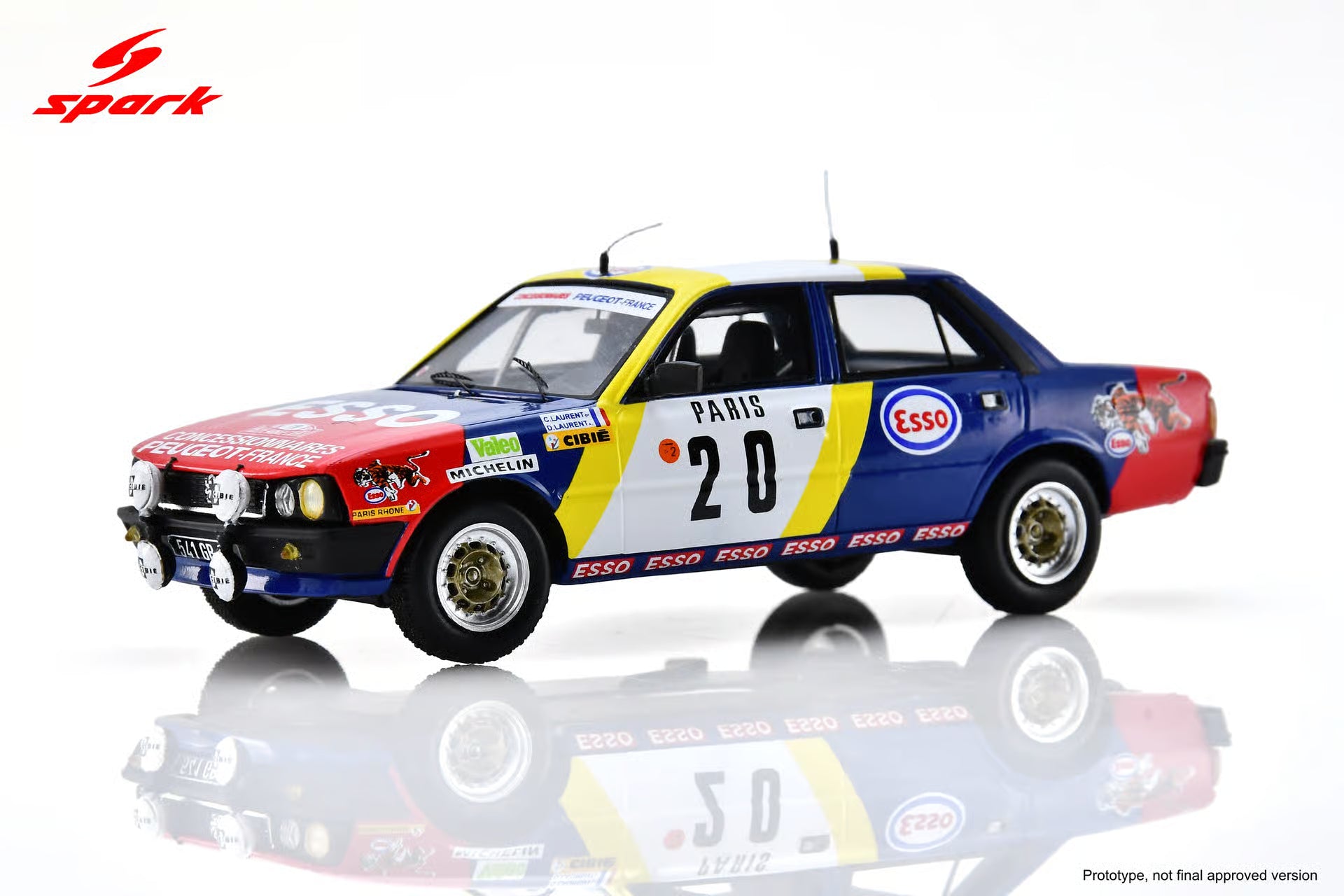 Pre-Order Peugeot 505 STI No.20 Monte Carlo Rally 1982 C. Laurent - D. Laurent
