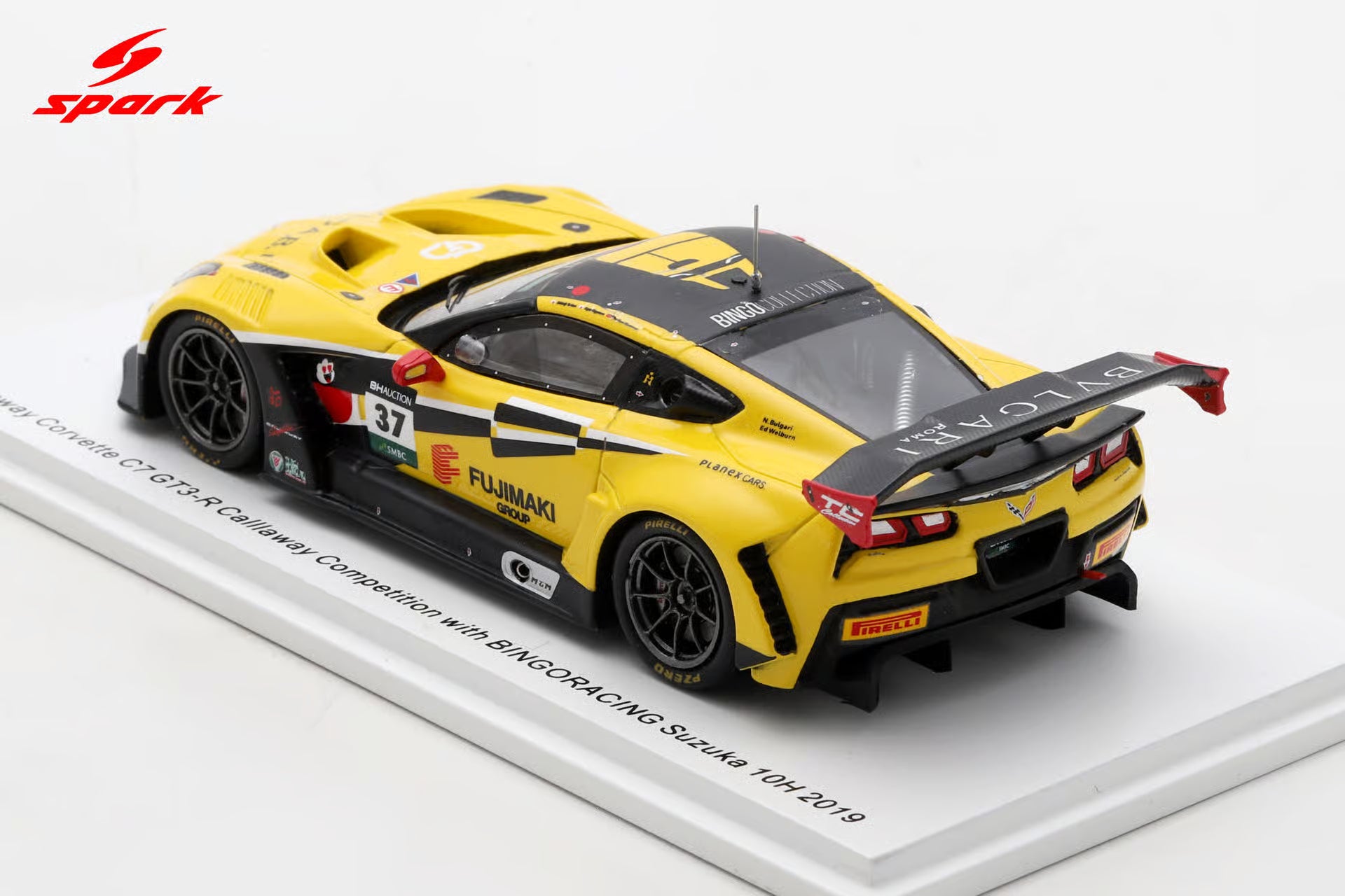 Callaway Corvette C7 GT3-R No.37 Callaway Competition with BINGORACING - Suzuka 10H 2019 - S. Takei - R. Ogawa - M. Pommer 1:43